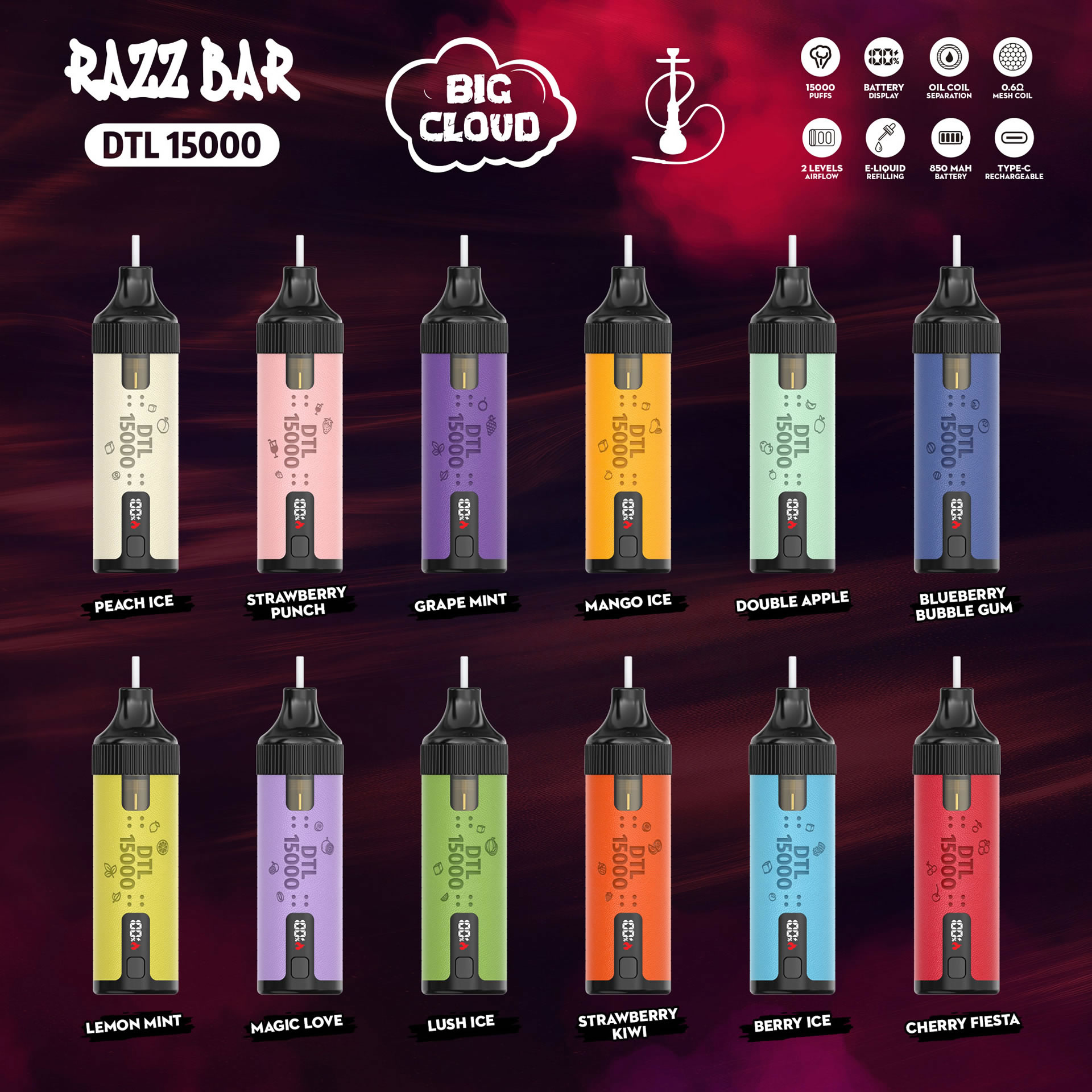 Razz bar 15000 puff YK143